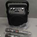 Karaoke Machine, Portable Bluetooth Speaker with 2 Wireless Microphones for Adults & Kids with Lights, Karaoke Microphone with PA System Supports USB/TF/REC/FM/AUX for Home Party Home System Packages