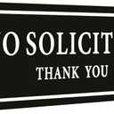 4 x No Soliciting Sign for House Front Door, No Silication Solicitation Solicitors for Home and Business, Strong Adhesive Tapes,8.0 2.3 Inch for Front Door, Window, Walls and Mailbox