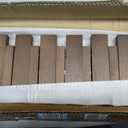 26.8" Wooden Piano Key Coat Rack Wall Mounted, 10 Hooks Natural Walnut Wall Coat Rack, Wall Mounted Coat Rack for Hanging Coats/Hats/Keys/Towels/Bags