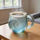 Sea Glass Wave Mug Ocean Beach Coffee Cups, 12 Ounces