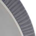 Obstal Fitted Round Table Cloth, Reversible Waterproof Stain Resistant Elastic Stretch Tablecloth, Wipe Clean Table Cover for Outdoor/Indoor Use, Fits Round Tables up to 48" - 56" Diameter, Grey