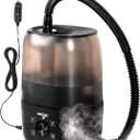 WACOOL Reptile Fogger with Humidity Controller, 4L Large Tank Reptile Humidifier with Humidistat & Extended Hose, Automatic Terrarium Fogger for Beared Dragon Lizard Gecko Snake Tortoise