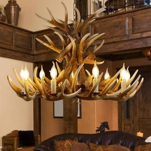 Deer Antler Chandelier Lighting,Large Deer Rustic Farmhouse Chandelier Light Fixtures for Dining Room Living Room Kitchen Island Bedroom Entryway Foyer (9 Lamp Arms + 6 Arms)