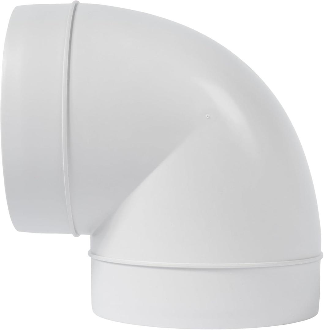 Vent Systems 5" inch Elbow 90 degree Duct Pipe Connector Flexible Round Tube Ventilation Hose ABS Plastic 125 mm