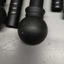 2 Pack Black Curtain Rods for windows 32 to 48 inch, 5/8 inch Splicing Heavy Duty Metal Curtain Rod Set with Brackets