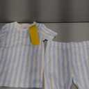 Amazon Essentials x Sofia Grainge Mommy and Me Short Sleeve Pajama Set (3T, Pale Blue Bold Stripe)