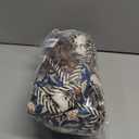 Flygo Women Cropped Puffer Jacket Cardigan Floral Printed Quilted Coats Lightweight Open Front Crop Padded Down Jackets L