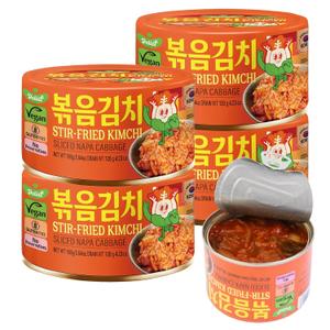 DELIEF Stir-Fried Cabbage Kimchi - Authentic Korean Cabbage, Vegan, Gluten-Free, Shelf-Stable Canned, No Preservatives, 5.64 oz/160 g (4 Packs), BBD:01/09/2027