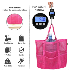 Large Mesh Beach Tote, Pack of 2
