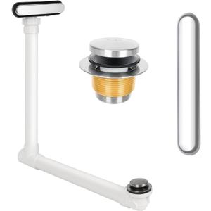 Slotted Overflow Bath Drain with Toe-Tap Stopper, with Metal Overflow Cover, Compatible with Kohler Elevance/Archer/Underscore/Rve/Parity Baths and Whirlpools, Brushed Nickel, Easy Installation Slotted Overflow Bath Drain with Toe-Tap Stopper, with Metal Overflow Cover, Compatible with Kohler Elevance/Archer/Underscore/Rve/Parity Baths and Whirlpools, Brushed Nickel, Easy Installation