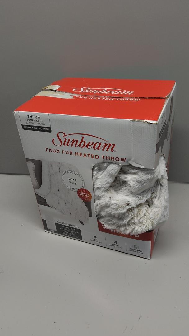Sunbeam Faux For Heated Throw 50x60 in
