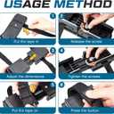 Poen 4 Pairs Toddler Ice Skates, Kids Adjustable Double Runner Ice Skates with Hook and Loop Fastener Straps, Black Toddler Skating Shoes Double Blade for Winter Kids Training Shoes Beginner Youth