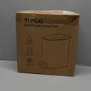 TIPGO Slim Bathroom Trash Can with Lid Soft Close, Step Pedal, 6 Liter / 1.6 Gallon Stainless Steel Trash Bin, Small Garbage Cans for Bedroom, Office, Kitchen (Matte Black)