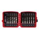 NEIKO 10059A Combination Drill and Tap Bit Set with Quick Change Adapter, 13 Piece, SAE (6-32NC to 1/4-20NC) and Metric Drill Bit Set (M3 to M10), Metric Tap Set