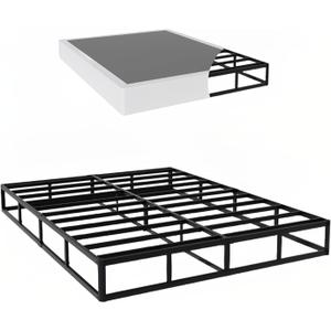UNITED FLAMES 9 Inch Box Spring Queen, Low Profile Mattress Foundation, 3000lbs Max Weight Capacity, Non-Slip/No Noise/Easy Assembly/Easy Clean Cover (9, Queen)