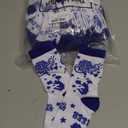 18 Pairs Cheerleader Gifts Cheerleading Team Socks Cheer Socks Cheerleading for Women Cheer Accessories (Blue)