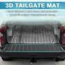 Mixsuper Truck Tailgate Mat for Chevy Silverado & GMC Sierra 1500 2019-2026, Tailgate Liner All Weather Tailgate Protector Replacement for Silverado/Sierra 1500 Accessories
