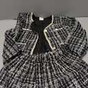 WDIRARA Girl's Tweed Plaid 2 Piece Outfit Long Sleeve Button Up Jacket A Line Skirt Set, Size 6Y
