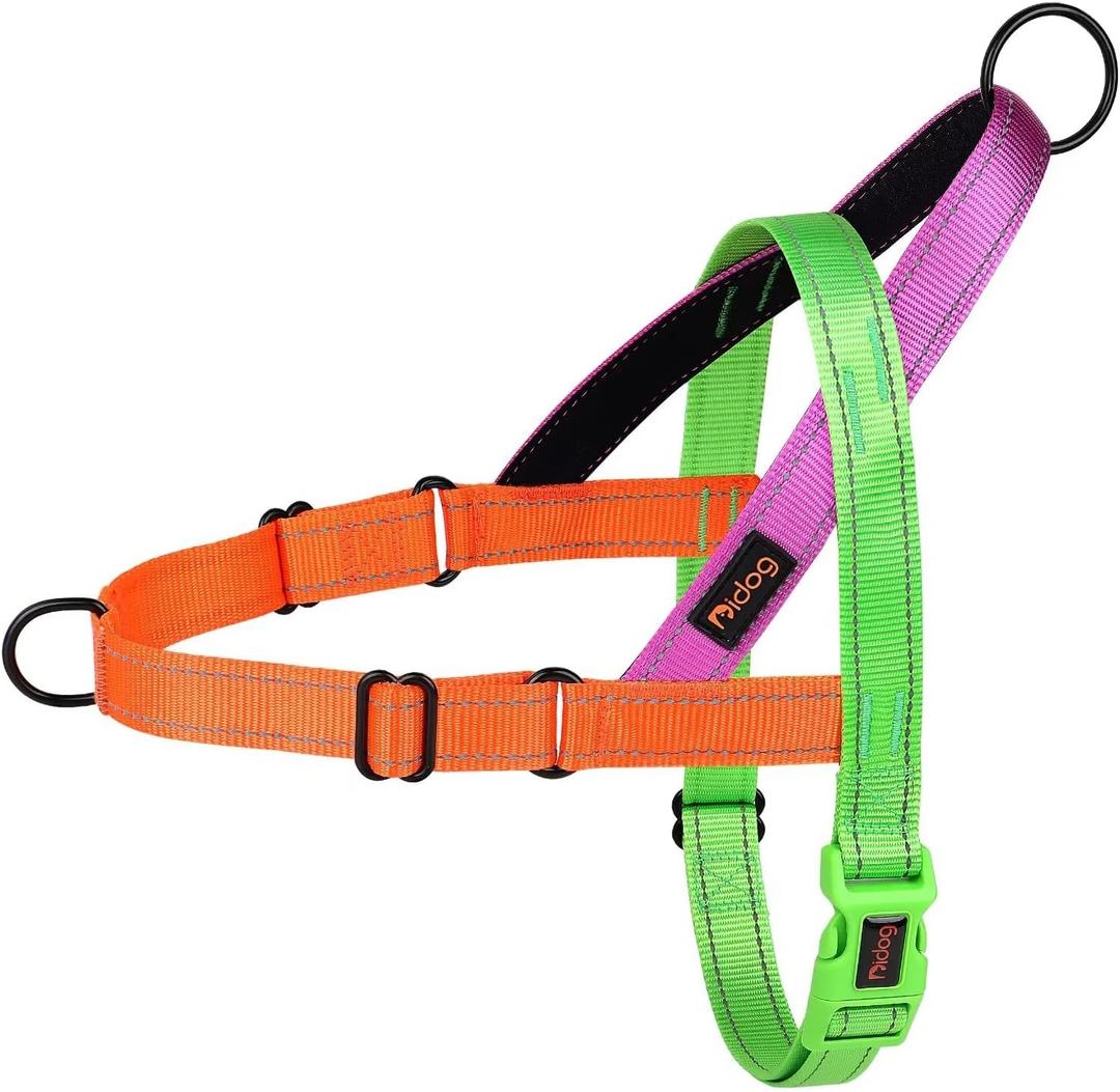 Didog No Pull Dog Harness with Soft Padded Handle, Quick Fit & Lightweight Adjustable Vest Harness, Easy for Training Walking for Small & Medium and Large Dogs(Green,M)