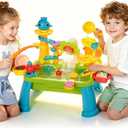 Upgraded Toddler Sand Water Table Toy with Electric Water Pump, Kids Sand Water with Faucet/Play Food Accessories/Fishing Toy, Kitchen Play Sink Toys for Girl Boy Age 3+