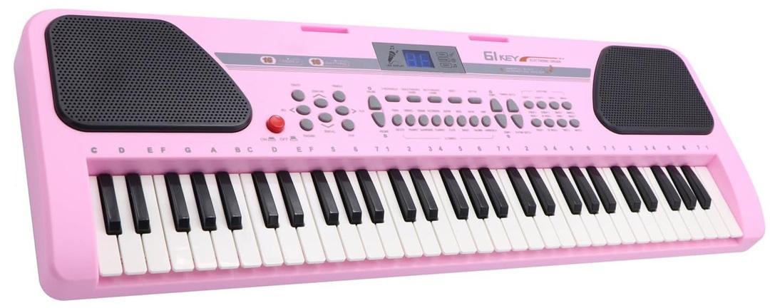 Keyboard Piano,61 Key Music Electronic Keyboard Digital Piano Organ,Portable Electric Keyboard for Beginner with Microphone,Music Stand