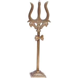 Brass Energized Lord Shiva Trishakti Trishul for Pooja Room Decor for Protection and Vastu