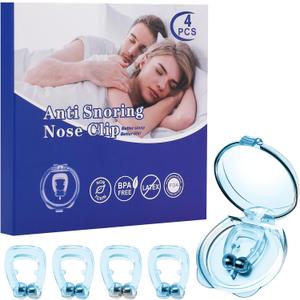 OHALEEP Anti Snoring Devices, Snore Stopper with Adjustable Magnet, Silicone Nose Clip Stop Snoring, Effective to Relieve Snoring, Snoring Solution for Comfortable and Quieter Sleep, White,M