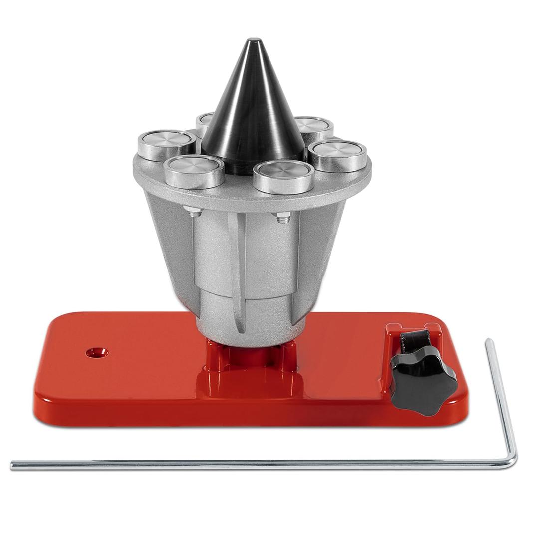 42-047 Magnetic Wall Mount Blade Balancer Replace # 339075B Lawn Mower Blade Balancer - Red Magnetic Wall Mount