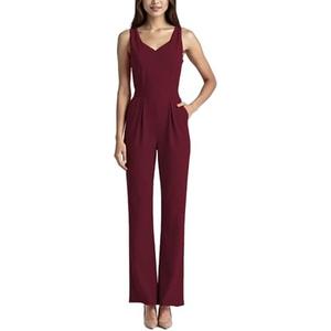 DeftSharp 2025 Women's Sexy Cocktail Party Clubwear Casual Working Rompers Club Back Zip Belt Long Jumpsuit Size L