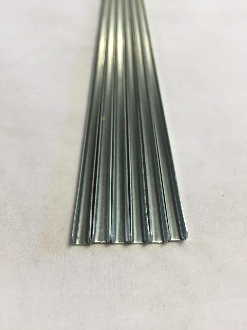 U Zinc - 1/8" - 6ft Zinc Came (Cut Into 3 - 24" Pieces)