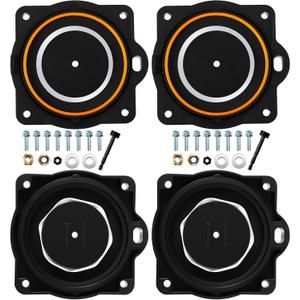 Gisafai 2 Sets Air Pump Rebuild Kit Compatible with Hi blow HP-60/ HP-80 Aerators, Includes 4 Diaphragms, Screws and Safety Pins