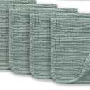 Ease Cubs Muslin Burp Cloths Large 100% Cotton Hand Washcloths for Boys & Girls, Baby Essentials Extra Absorbent and Soft Burping Rags for Newborn Registry (Green, 5 Pack, 20" X10") : Baby