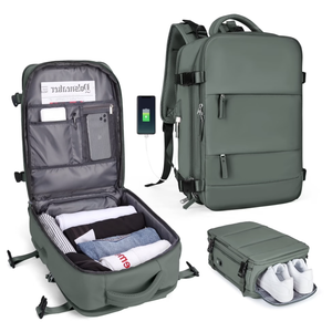 Large Travel Backpack For Women Men Airline Approved Carry On Backpack Flight Approved Waterproof Sports Luggage Backpack Casual Daypack Small Hiking Backpacks Grey Green