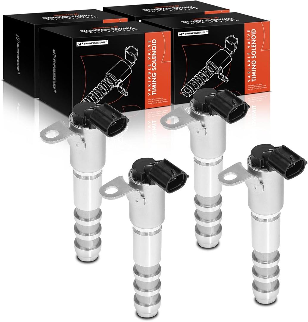 A-Premium 4-PC Engine Variable Valve Timing (VVT) Solenoid Compatible with Chevrolet Equinox Malibu Traverse Impala & GMC Terrain Acadia & Buick & Cadillac & Pontiac & Saab, Replace# 12586722 A-Premium 4-PC Engine Variable Valve Timing (VVT) Solenoid Compatible with Chevrolet Equinox Malibu Traverse Impala & GMC Terrain Acadia & Buick & Cadillac & Pontiac & Saab, Replace# 12586722