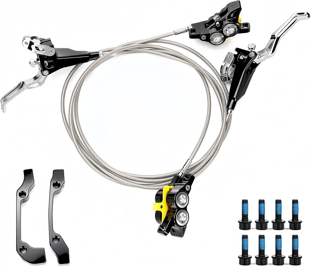 Upgraded Front Rear Brake Kit for Surron Light Bee/Light Bee X,Talaria XXX,Talaria Sting MX3 / R MX4,Segway X160 X260, eRide Pro SS | 4 Piston Brake Kit | Dirt Bikes Part & Accessories