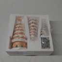 Roowest 3 Pcs Gingerbread House Decor with Tree Theme Ceramic Gingerbread Village House with LED Light 8, 6, 4inch Christmas Tree Decor Tabletop Figure for Indoor Festive Holiday or Party