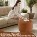 MeMoreCool Stuffed Round Pouf Ottoman Foot Rest, Floor Pouf Foot Stool with Soft Foam Chunk Filling, Round Small Ottoman Footstool Circle Footrest for Couch Living Room, Corduroy Coffee
