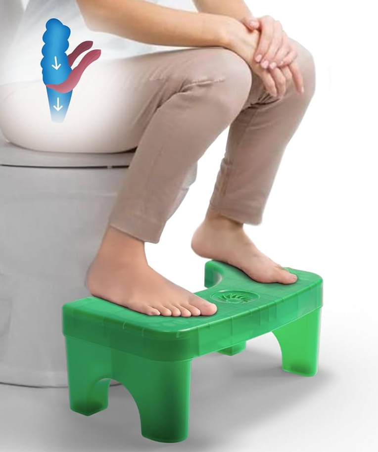 Brippo Toilet Stool for Adults, 7inch Height Portable Squatting Poop Foot Stool, Lightweight & Sturdy, Bathroom Non-Proof Toilet Assistance Step Stool fits 14"-16" Standard Toilets