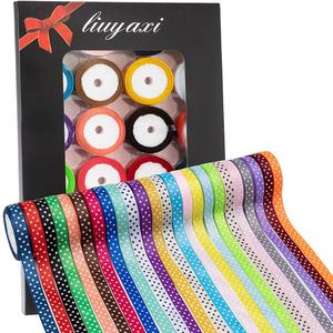 96 Yard Grosgrain Ribbon Set, 3/8" X 4 Yard/Roll, 24 Colors Fabric Ribbons Roll Perfect for Wedding, Gift Wrapping, Bow Making & Other Projects
