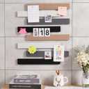 8Pcs Felt Board Tile Bulletin Board Bar Strip for Wall, Self-Adhesive Memo Pin Board with 24Pushpins, Corkboard Strip for Office Home Classroom(Color)