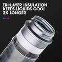HydraPak | Polar Bottle - Polar Sport Insulated Water Bottle - BPA-Free, Sport & Bike Squeeze Bottle with Handle (Pulse Purple, 600ml / 20oz)