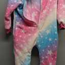 CHETOSHO Girls Unicorn Onesie Hooded Animal Costume for Girls (4-5T, Oblique Stripe Starry Pink Blue)
