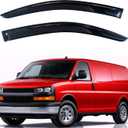 KPY Rain Guards Fit for 1996-2026 Chevrolet/Chevy Express Van, Out-Channel Window Visors Vent Wind Deflectors 2PC, Truck Accessories for 1996-2026 GMC Savana