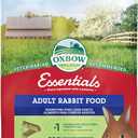 Oxbow Essentials Rabbit Food, Adult Rabbit, Made with Oxbow Timothy Hay, Pet Pellets with Vitamins & Minerals, Small Animal Pet Products, Bunny Supplies, Made in USA, Bunny Food, 5 lb (EXP 05/01/28)