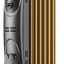 PELONIS Radiator Heater for Large Space, Electric Oil Filled Radiator, Dual Knobs, 1500W, Quiet Space Heater, 3 Modes, Tip-over Protection (Black)