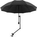 UPF 50+ Beach Umbrella with Adjustable Universal Clamp