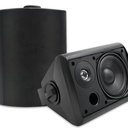 Herdio 5.25 Inches 600 Watts Passive Indoor Outdoor Speakers Wired Waterproof,Wall Mount Speakers with Loud Volume Suitable for Patio,Garden Home Theater,Black (2 Pairs)