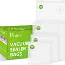 Vixino Vacuum Sealer Bags, 40 Reusable Vacuum Sealer Bags for Food, BPA-Free, Meal Prep and Sous Vide Cooking,Works for Handheld Sealer and Vac Sealer Machine with External Vacuum Systems