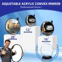 20 Inch Acrylic Convex Mirror with LifetimeWarranty - Wide Angle Shatterproof Blind Spot Mirror with Wall Mount for Store, Warehouse, Daycare, Indoor Outdoor Safety
