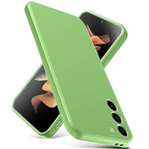 YSLBWLE for Samsung Galaxy S23 Case, Thin Liquid Silicone Case, Shockproof, Slim Thin Phone Case for Samsung Galaxy S23, Full Body Screen Camera Protective Cover-Mint Green 2-sam s23-06